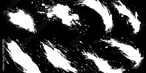 Brush stroke, ink paint brush, grunge lines. Set of grunge circle brush. Grunge banner collection. Vector illustration