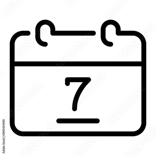 Line style business icon of a calendar representing scheduling and business planning.