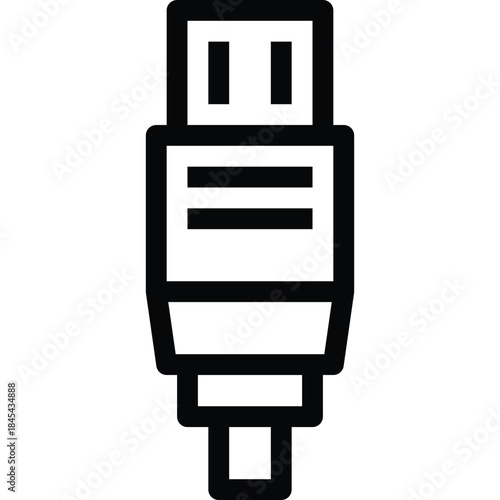 Mini or Micro USB Connector Head Icon