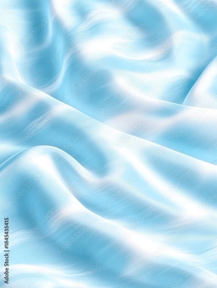 Obraz premium Soft Light Blue Satin Fabric Background for Fashion and Design