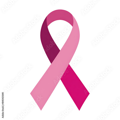 Pink and Magenta Breast Cancer Awareness Ribbon on Black Background pink ribbon support isolated on a transparent background