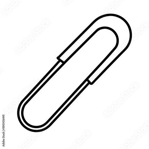 vector clip art paper clip on white background for web and graphic design