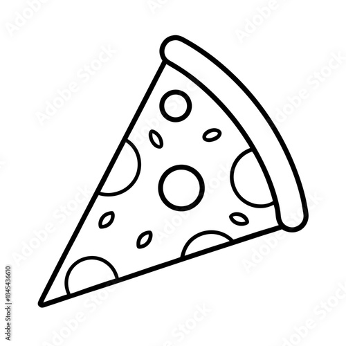 vector clip art pizza slice on white background for web and graphic design