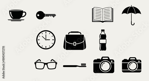 Collection of everyday personal items.