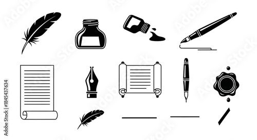 Vintage Writing Instruments and Papers.