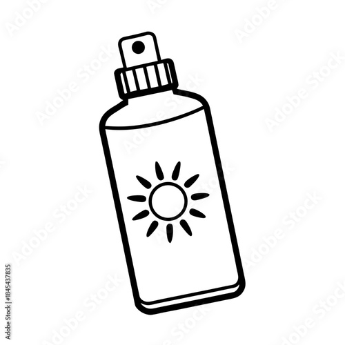 vector clip art sunscreen bottle for web and graphic design