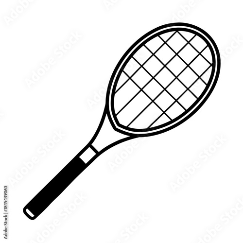 vector clip art tennis racket on white background for web and graphic design
