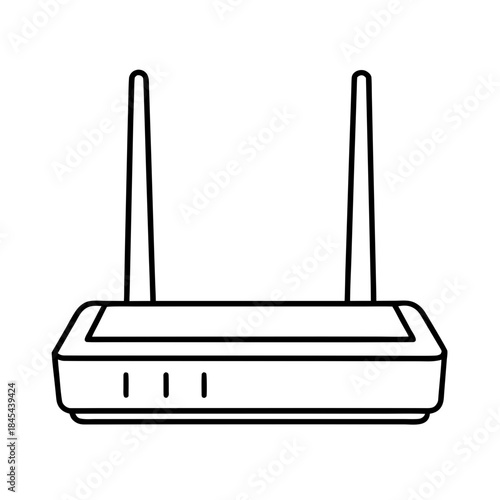 vector clip art wi fi router on white background for web and graphic design