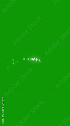 Small sparkle burst animation on green screen, white twinkling star particles appearing briefly in compact cluster, subtle sparkle accent overlay on chroma background