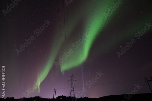 Views of the northern lights in Iceland