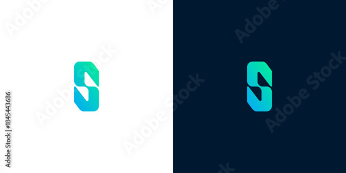 Modern abstract letter S logo design with a dynamic gradient, symbolizing innovation, connection, and contemporary digital technology for a forward-thinking brand identity
