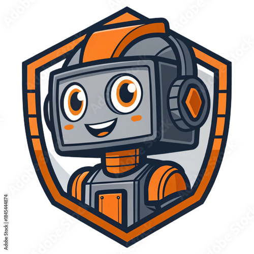 Cargo Bot Esport Mascot Vector Logo Badge