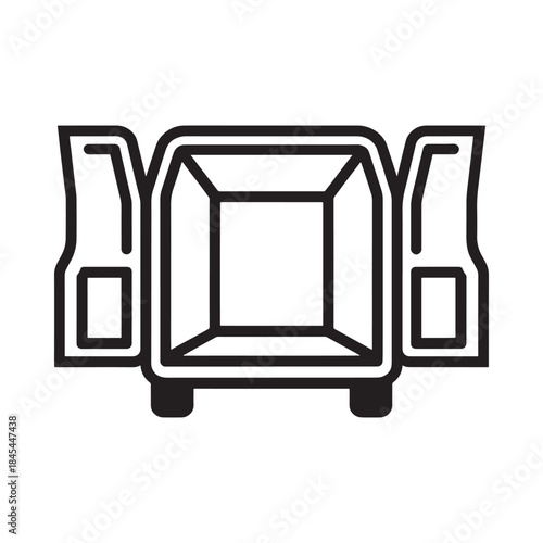 Open book with a gem or jewel centered inside black and white icon