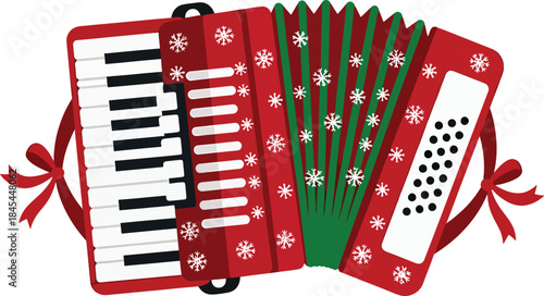 hristmas Accordion Musical Instrument