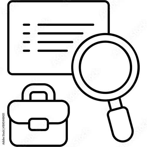 Line Art Employment Search Icon
