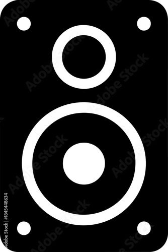 audio speaker silhouette vector illustration