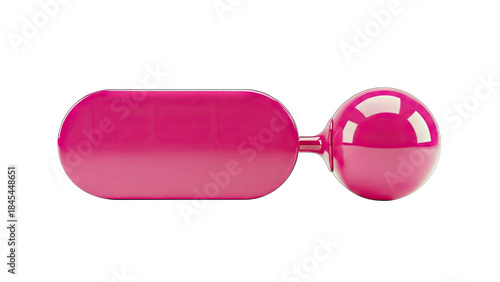 Pink sex toy isolated on white background
