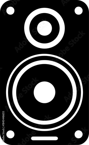 audio speaker silhouette vector illustration