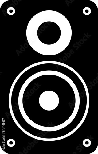 audio speaker silhouette vector illustration