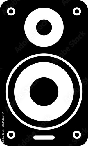 audio speaker silhouette vector illustration