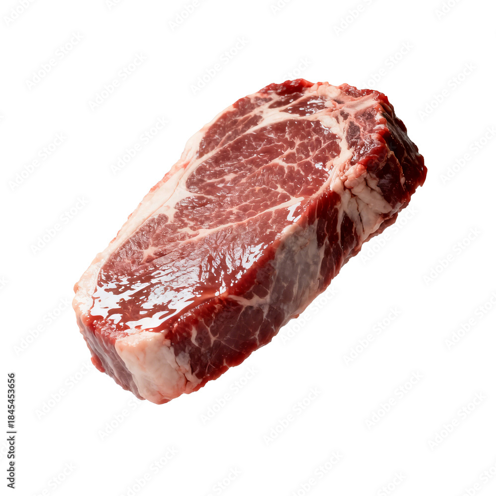 Fototapeta premium [Transparent Background PNG]Fresh raw beef steak ready for cooking and grilling