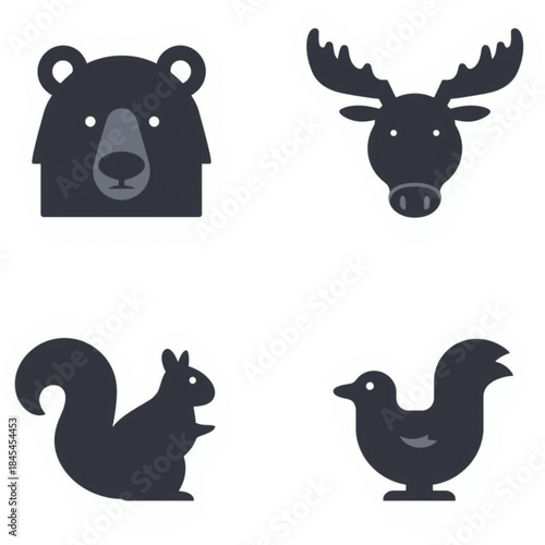 animal icons set