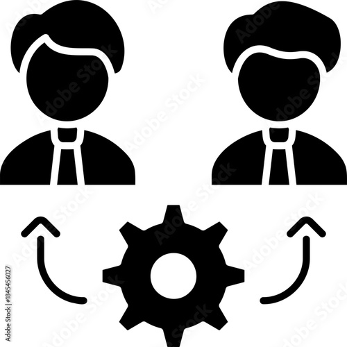 Glyph Solid Employee Onboarding Icon