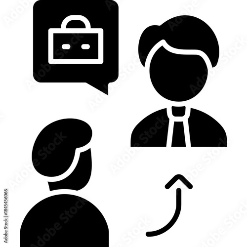 Glyph Solid Job Referral Icon