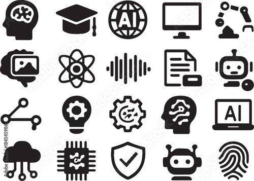 Technology and Artificial Intelligence Icons
