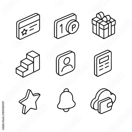 Simple icons: rewards, gifts, notifications, and more