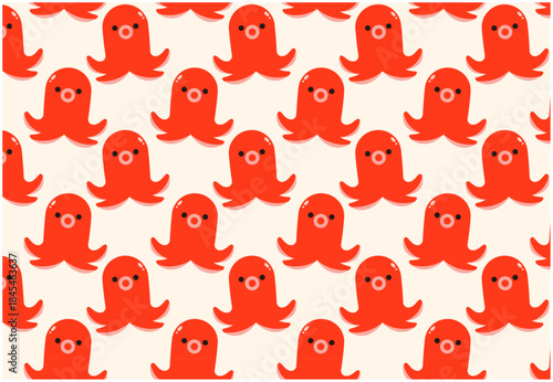 タコウインナー　パターン背景