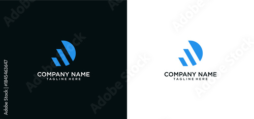 Set of letter d digital logo design. Abstract symbol logo for business technology.