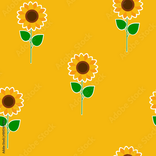 Sunflower Seamless Pattern