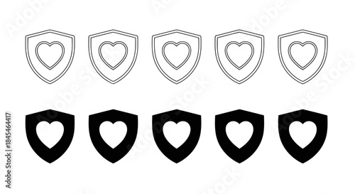 set of shields