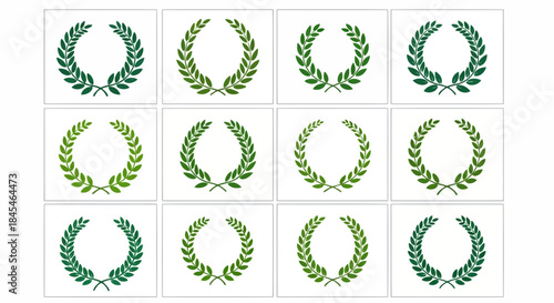 set of green eco icons