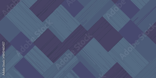 Seamless background featuring a mosaic of textured rhombuses in various shades of cool blues and deep purples, evoking a contemporary textile design