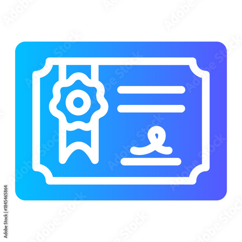 certificate glyph icon