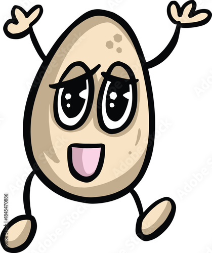 Funny cartoon egg eggs character mascots vector