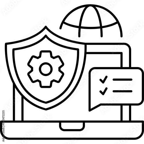 Line Art Security Standard Icon