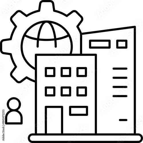 Line Art Corporate Governance Icon