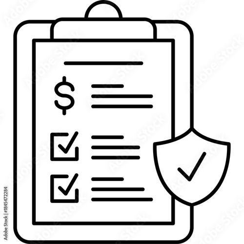 Line Art Financial Compliance Icon