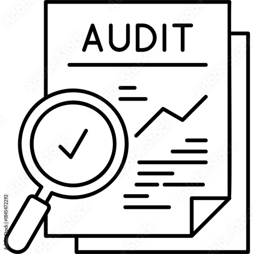 Line Art Audit Review Icon