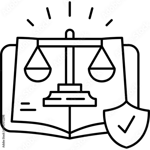 Line Art Code Ethics Icon