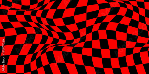 Retro Groovy Wavy Psychedelic Checkerboard Check Y2K 90s Phone Case Background Stationary Fashion Textile Repeat Pattern