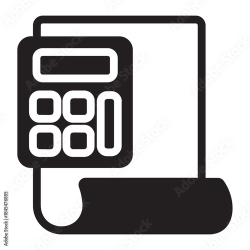 calculator glyph icon