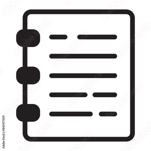 notebook glyph icon