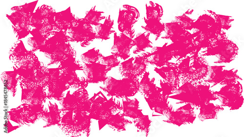 Vibrant pink abstract art piece with fractal patterns