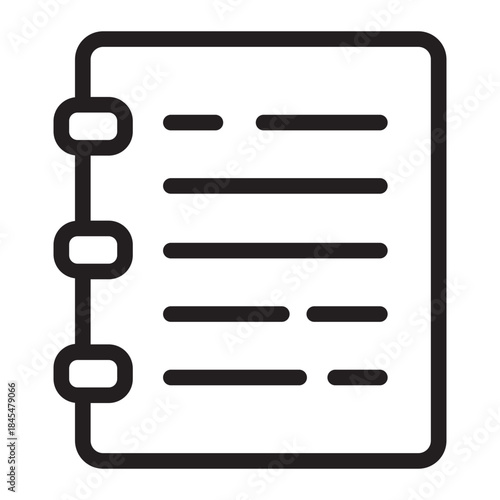 notebook line icon
