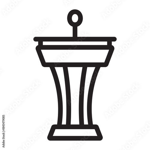 podium line icon