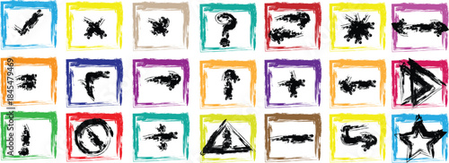 Vibrant tarot card collage with diverse symbols and colors
